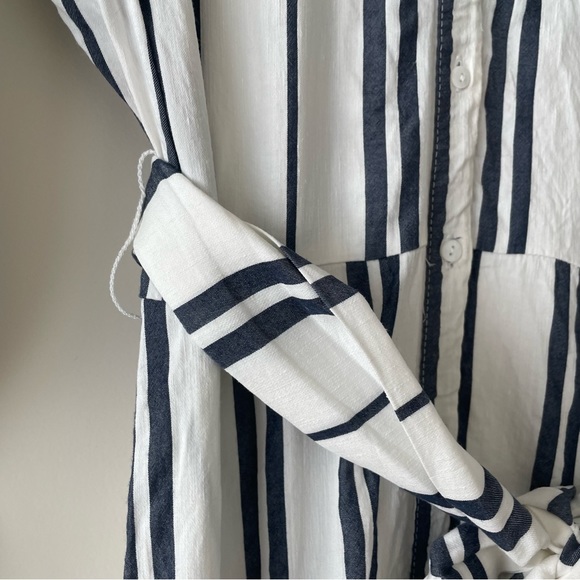 Zara long striped tunic in white and blue size L - Picture 11 of 16